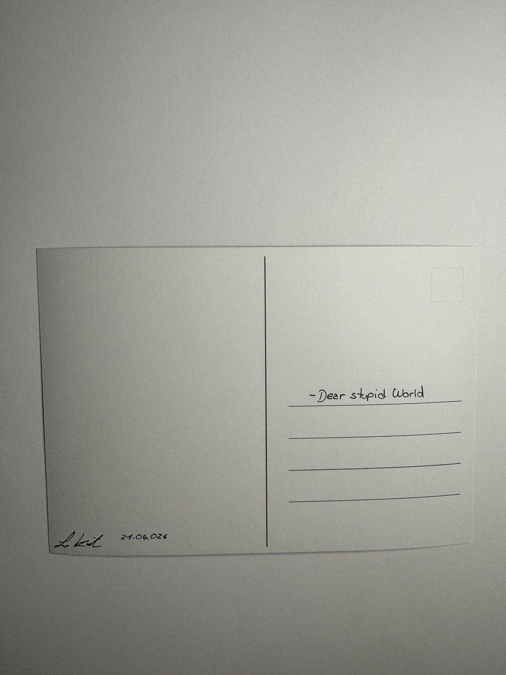 You're Welcome – Soft Matte Art Card, 18x13 Handfinished Limited Edition
