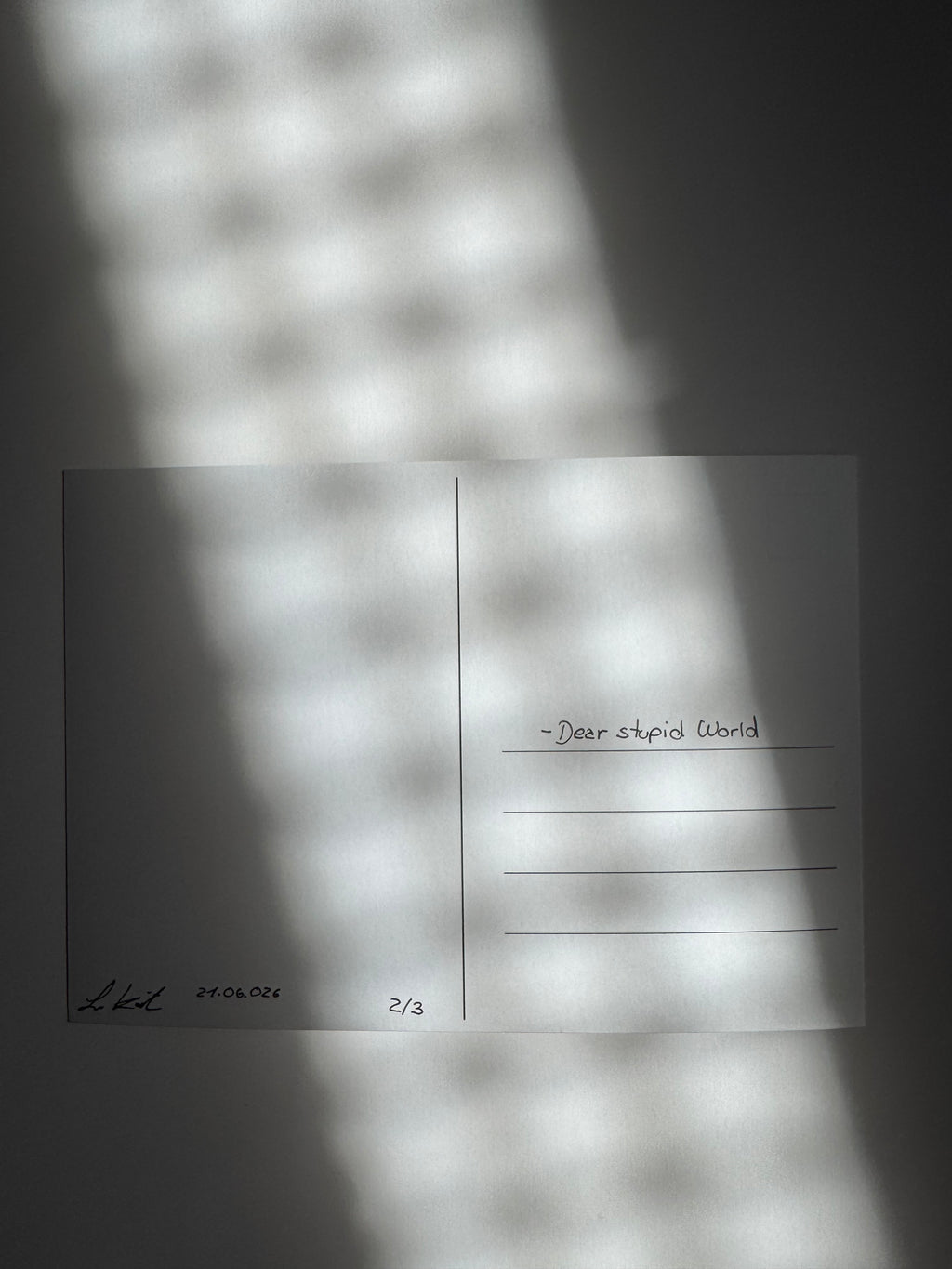 You're Welcome – Soft matt Postcard 18×13, Signed & Hand-Finished